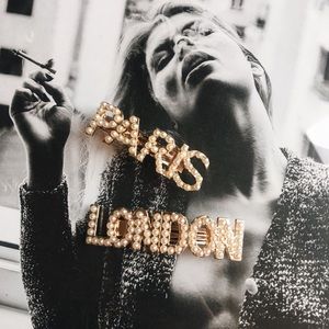 Trendy | Gold Pearl Hair Barrette Hair Clip